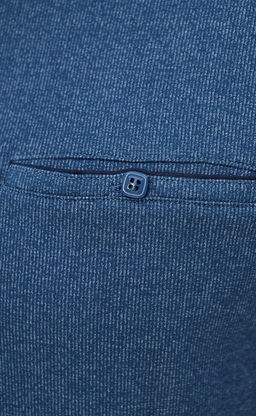 Футболка-поло мужская с длинным рукавом F321-07-9120 синяя - Fine joyce фото 6