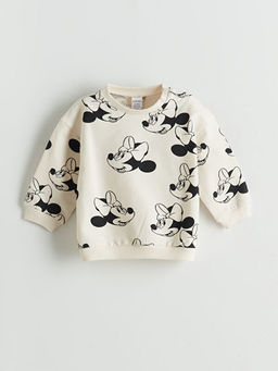 Minnie Mouse Bask?l? K?z bebek Sweatshirt ve E?ofman Alt 2li