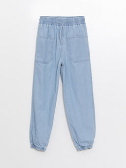 Beli Lastikli K?z ?ocuk Jean Jogger Pantolon