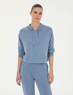 _ndigo Regular Fit Modal Kuma_ Crop Sweatshirt