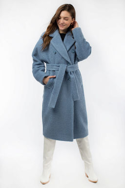 01-09224 Пальто женское демисезонное (пояс) - El podio фото 2