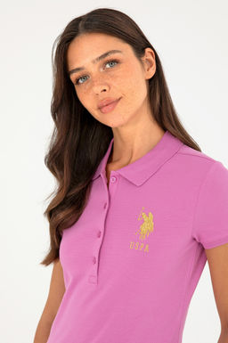 Женская фиолетовая базовая футболка Неожиданная скидка в корзине - U.s. polo assn фото 2