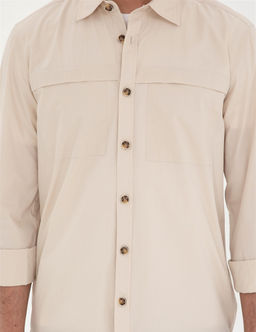Bej Comfort Fit Uzun Kollu G_mlek - Pierre cardin фото 6