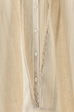 LIMITED EDITION CONTRAST LINEN BLEND KAFTAN - Zara фото 7