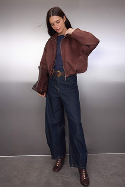 Haki Oversize Kal?p Suet Bomber Ince Ceket Mont TWOAW26MO00125 - Trendyolmilla фото 6