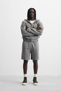 RELAXED FIT JOGGER BERMUDA SHORTS - Zara фото 11
