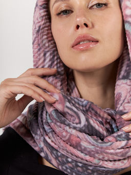 Большой, мягкий, тонкий и очень нежный двусторонний палантин с рисунком - Tantino фото 9