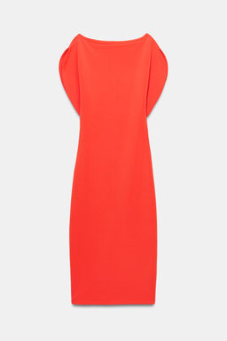 VESTIDO MIDI VOLUMEN / Naranja - Zara фото 10