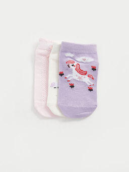 Bask?l? K?z Bebek Patik ?orap 3l? - Waikiki фото 2