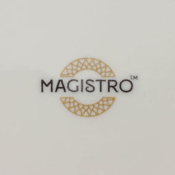 Кофейная пара фарфоровая Magistro La Perle, 2 предмета: чашка 100 мл, блюдце d=11.5 см, цвет белый