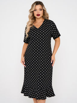 Платье 0421-1 черный нюд