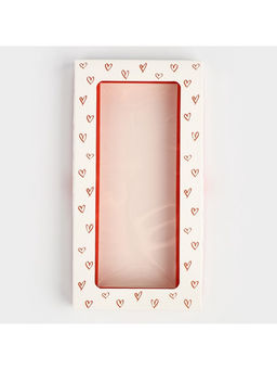 Цена за 3 шт. Коробка для шоколада «Сердечки», с окном, 9.4 х 1.7 х 18.4 см