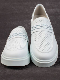 03-PDXL160-5 LT. BLUE Полуботинки женские (натуральная кожа)