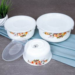 Салатник с крышкой 3 предмета А / HDW3B-XN (7064) /уп 12/ Букет пионов - Галеонтрейд фото 5