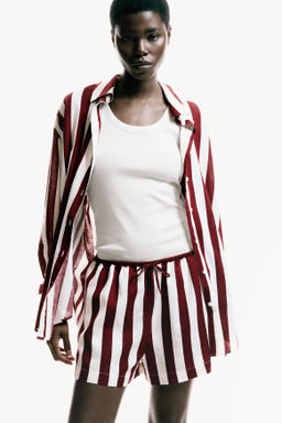 Camisa oversize en mezcla de lino - H&m фото 3