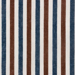 Скатерть Доляна 145х145см, Полоска цвет сине-коричневый, 100% п/э, рогожка, 200 гр/м  фото 7