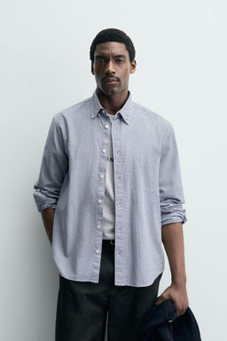 TEXTURED CHECK SHIRT - Zara фото 7
