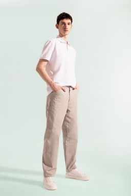 Relax Fit Rahat Kesim Yazl?k Pantolon Keten Kar?s?ml? Cepli Duz Paca