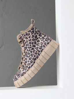 Ботинки 217.91505be.Бежевый леопард/мех