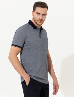 Lacivert Slim Fit Polo Yaka Ti__rt