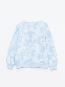 Bisiklet Yaka Bask?l? Uzun Kollu K?z ?ocuk Sweatshirt - Waikiki фото 2