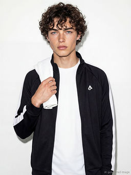 ?eritli Erkek Fermuarl? Sweatshirt