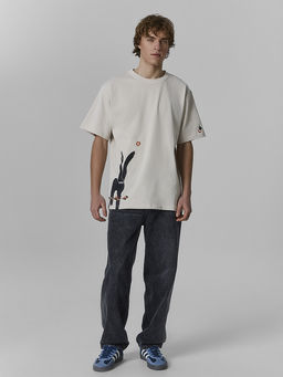 Футболка прямая мужская серая с принтом на спине - Mark formelle фото 5