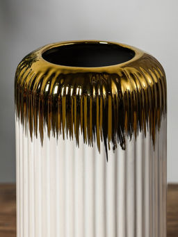 Ваза для цветов «Дакей», 20×10 см, d=6 см, керамика, белая