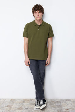 Haki Slim Fit Polo Yaka K_sa Kollu Polo Yaka T-shirt TMNSS20PO0009 - Trendyolmilla фото 2
