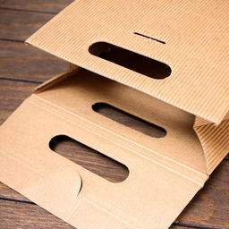 Подарочная коробка под бутылки Сумка с ёлкой, бурая, сборная, 24 х 13.5 х 40 см - Simaland фото 3