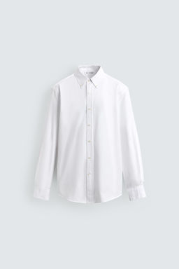 CAMISA REGULAR FIT ALGOD?N / Blanco - Zara фото 6