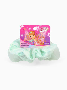 Цена за 2 шт. Резинка для волос «Цветы» зеленая, Винкс