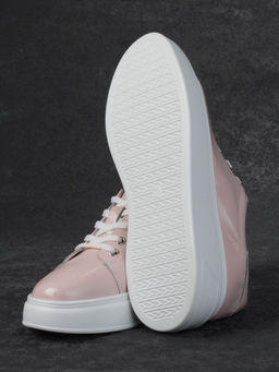 05-PDD215-5 LT. PINK Кроссовки женские (натуральная кожа) - Фабричный китай фото 11