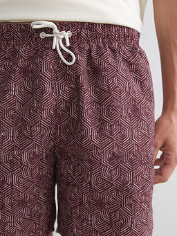 K?sa Boy Desenli Erkek Deniz ?ortu