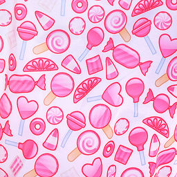 Коляская кукольная трость, металлическая, принт сладости