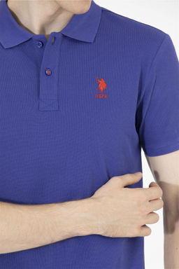 U. S. Polo Assn Мужская синяя базовая футболка с воротником-поло - U.s. polo assn фото 14