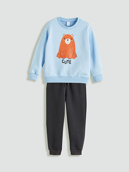 Bisiklet Yaka Erkek ?ocuk Sweatshirt ve E?ofman Alt