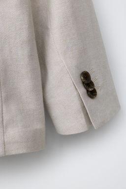 BLAZER TRAJE CON ALGOD?N Y LINO / Crudo - Zara фото 5
