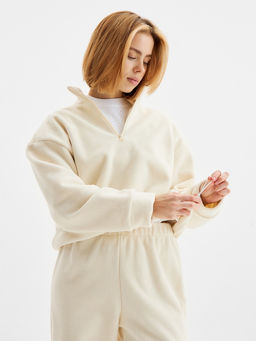 Костюм женский (анорак, брюки) MINAKU: Fleece Soft, размер 46, бежевый