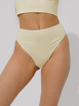 Трусы женские слипы с высокой посадкой Lingeamo кремовые ЛС-14 (131)