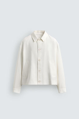 SOBRECAMISA FLUIDA BOXY FIT / Blanco roto - Zara фото 8