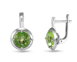 Серьги, празиолит кварц, Ю-200М47