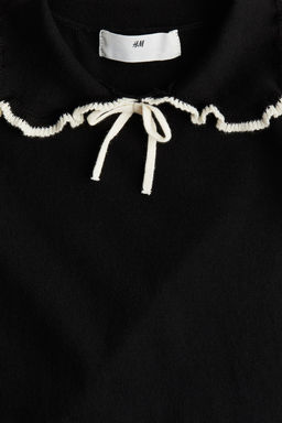 Vestido de punto fino con ribetes de volante - H&m фото 5