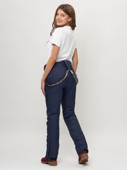 Полукомбинезон брюки горнолыжные женские темно-синего цвета 55221TS - SkiingBird фото 17