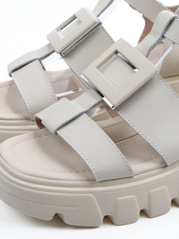 08-PEY195-2 LT. BEIGE Босоножки женские (натуральная кожа)