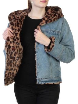 000 BLUE/BROWN Куртка джинсовая с плюшем Misifeer - Fashion фото 8