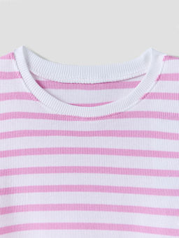 Футболка для девочек прилегающая в полоску - Mark formelle фото 5