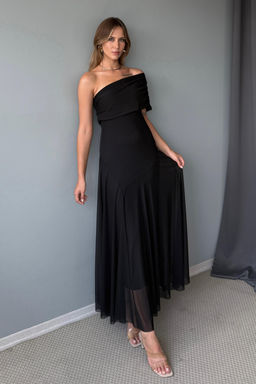 Ac?k Turuncu Desenli Kay?k Yaka Dokuma Maxi Abiye Gece Mezuniyet Elbisesi TPRSS25AE00190 - Trendyolmilla фото 18