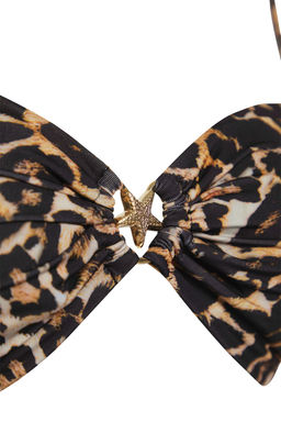 Leopar Desenli Straplez Premium Aksesuarl? Mix&Match Bikini Ustu TBESS24BU00150