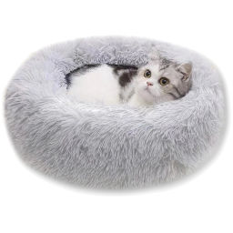 Лежанка для животных круглая "Место БРО", цвет серый, d-60см (Лейбл)
